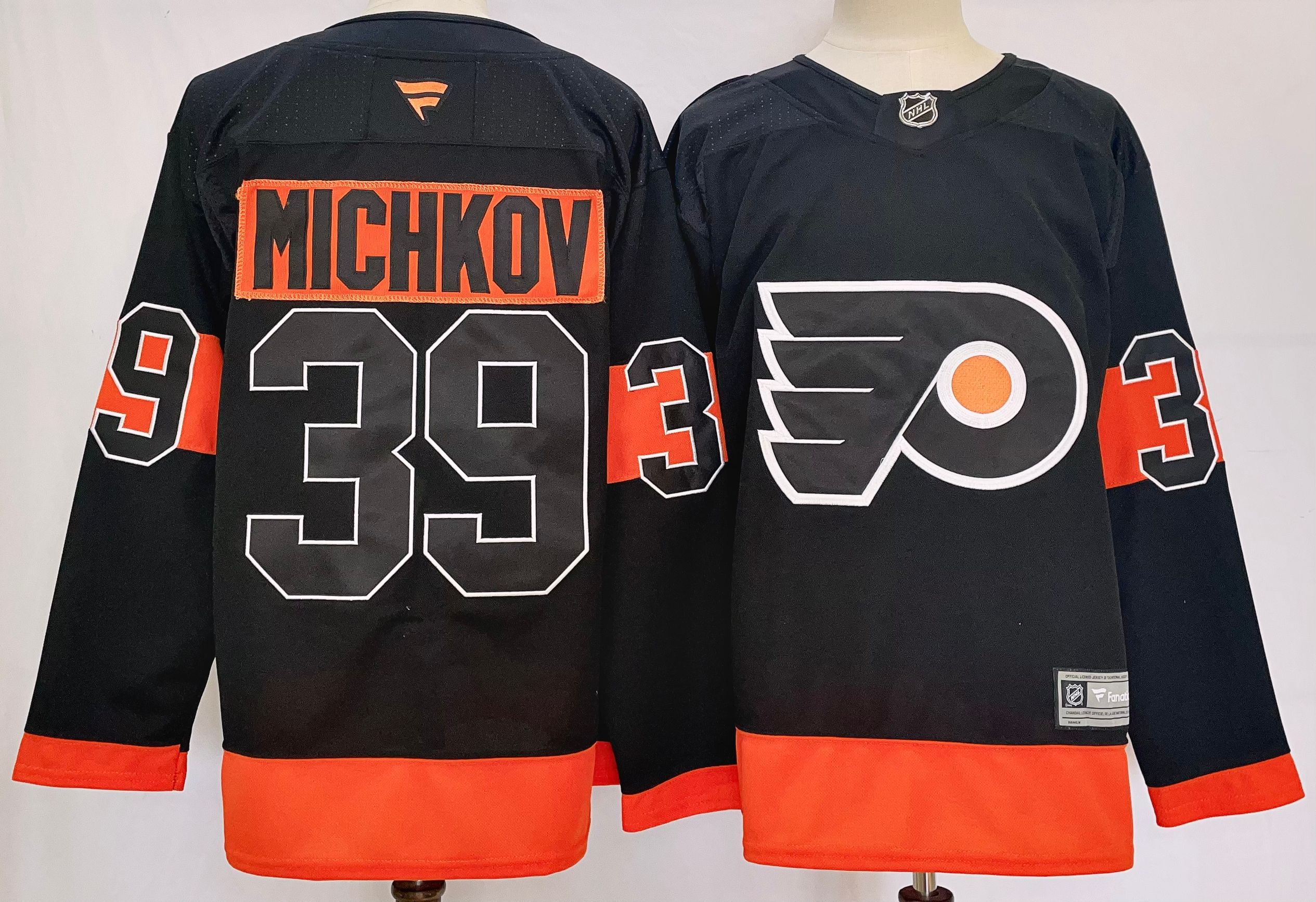 Men Philadelphia Flyers #39 Michkov Black 2025 Home Premier Player NHL Jersey->philadelphia flyers->NHL Jersey